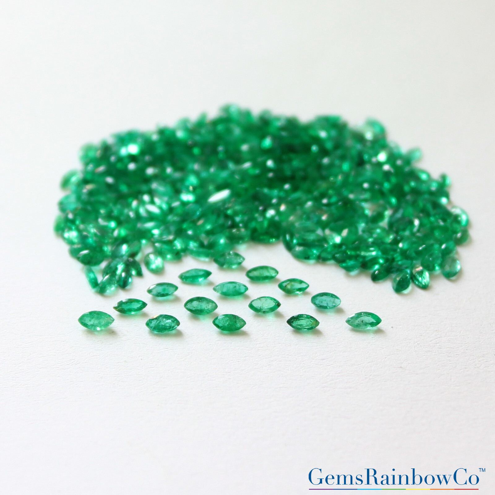 Natural Emerald Multiple Shape And Size Green Faceted Loose Gemstones, #777.