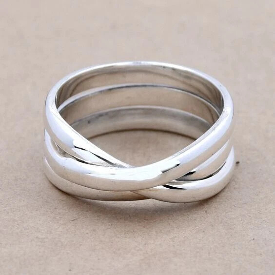 Solid 925 Sterling Silver Unique Designed Band Ring Handmade Ring All Size