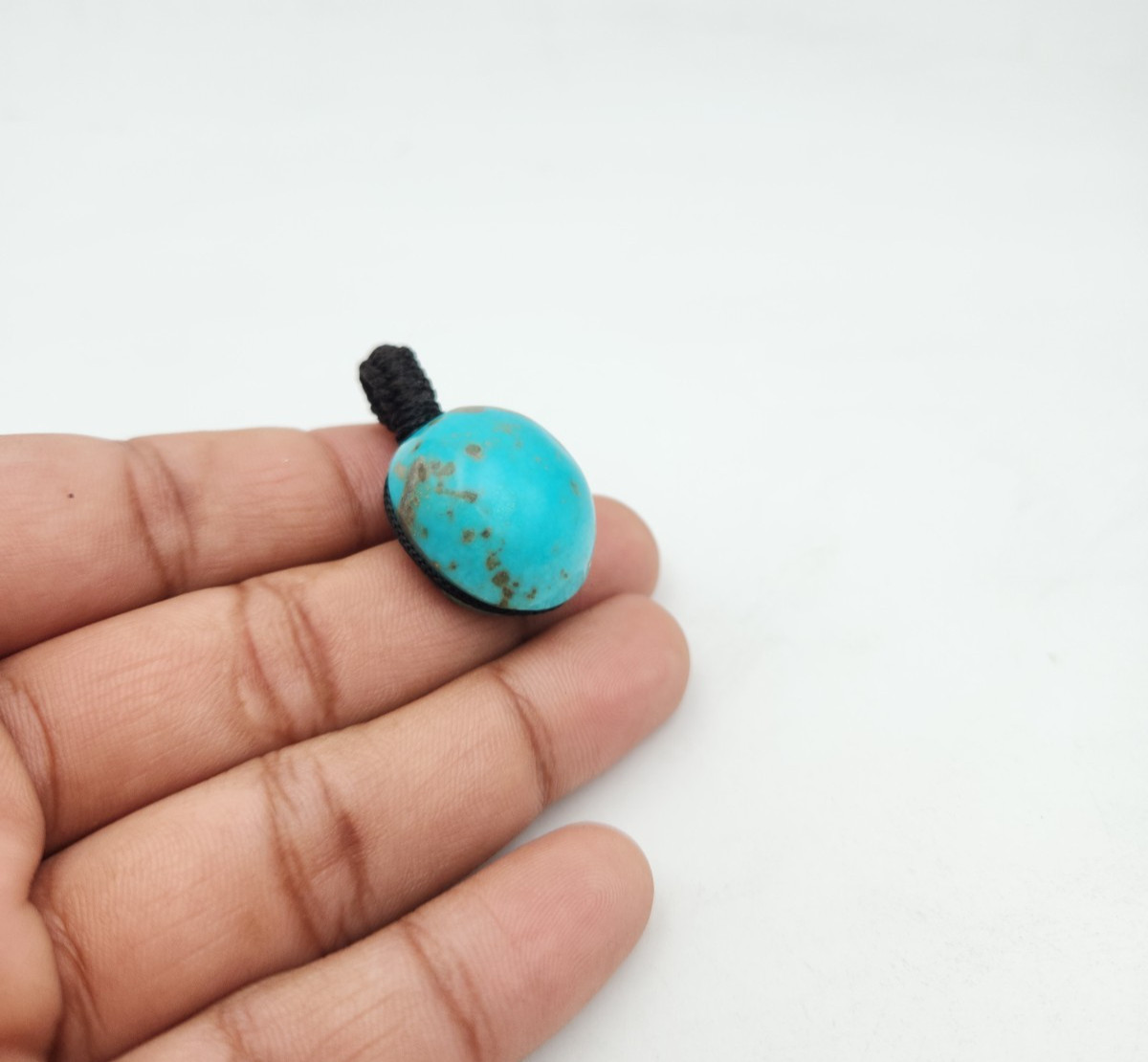 Handmade Macrame Gemstone Pendant Natural Turquiose Necklace Boho Jewelry
