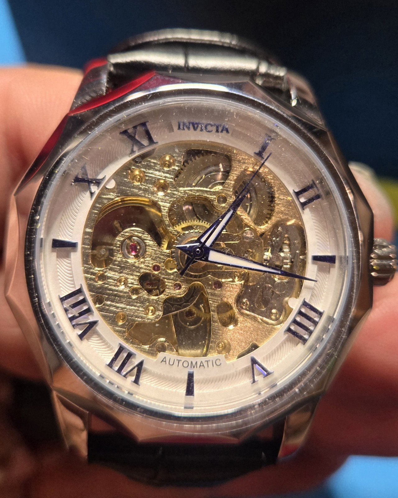 Invicta Men’s Automatic Skeleton Dial Stainless Steel Bracelet Wristwatch
