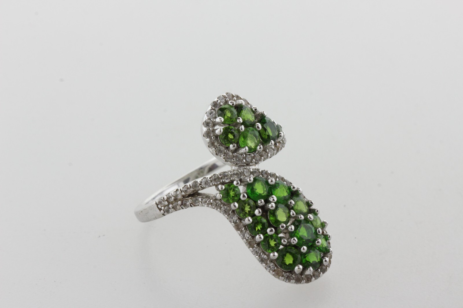Fuzion Creations International Sterling Silver 925 CZ Cluster Drops Ring- Size 8