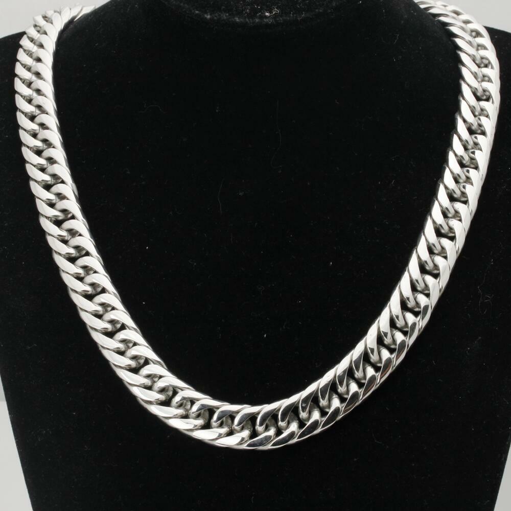 19mm Wide Stainless Steel Curb Cuban Link Chain Necklace 16inch-40inch for Men