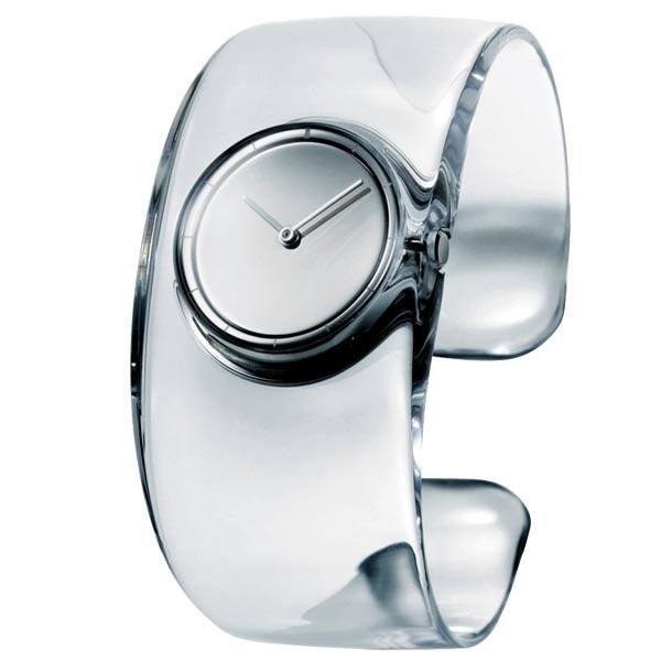 Issey Miyake O SILAW001 Tokujin Yoshioka Design Clear Bangle Watch Quartz