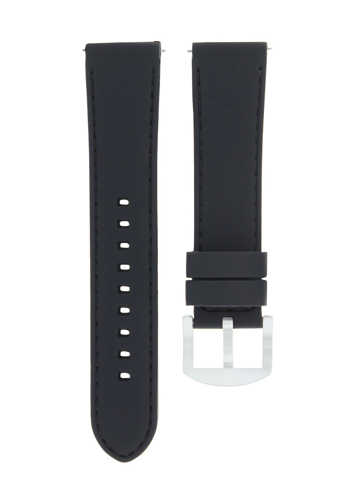 20mm Black Rubber Replacement Watch Strap For Maurice Lacroix Pontos PT6168
