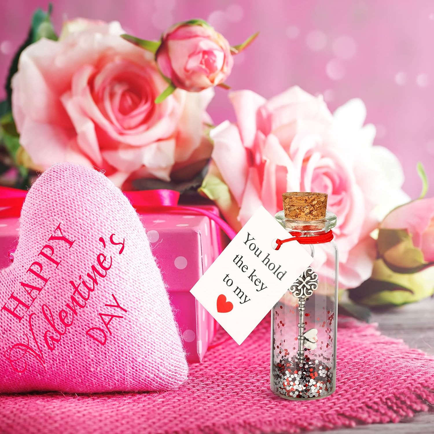 Handmade Romantic Message Bottle Gift for Anniversary, Birthday, Valentine’s Day