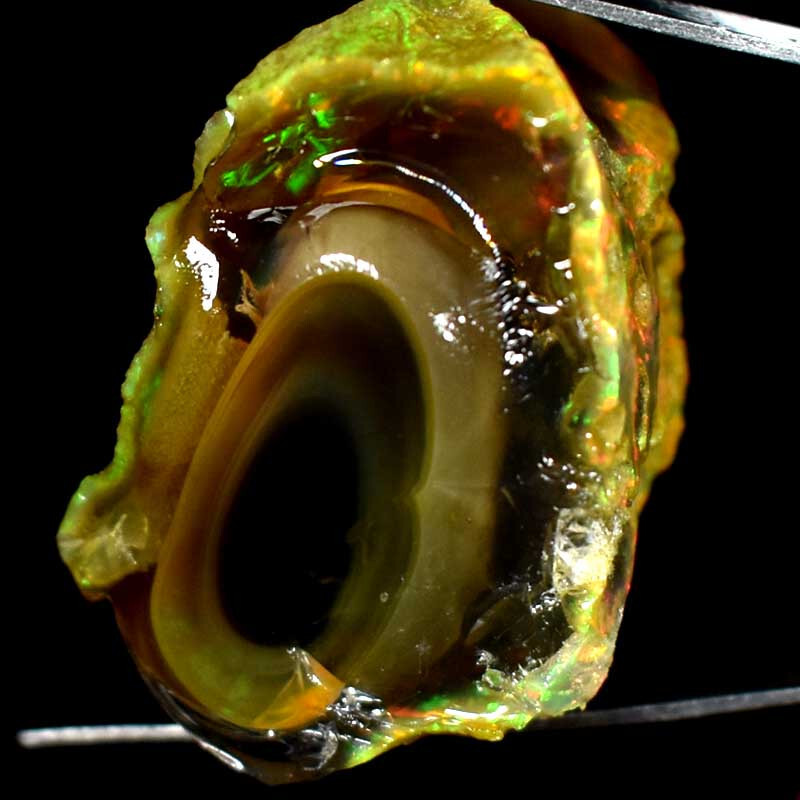 Ethiopian Fire Opal Rough 100% Natural Play Of Color Loose Gemstones 70.10Cts.