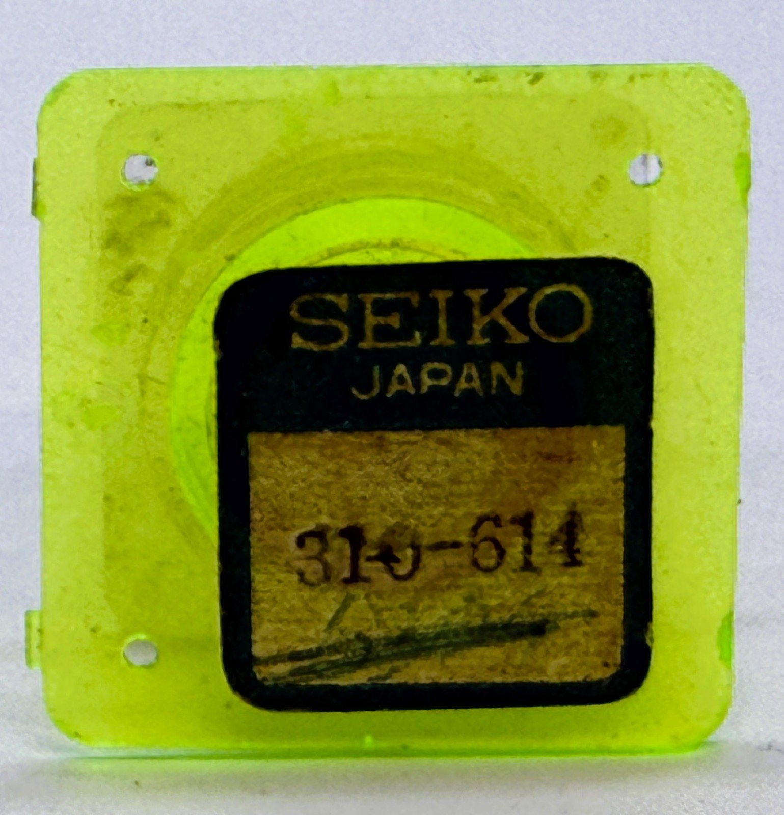 Genuine Seiko 6138 6139 Balance Wheel and cock bridge 310-614 NOS Bullhead Pogue