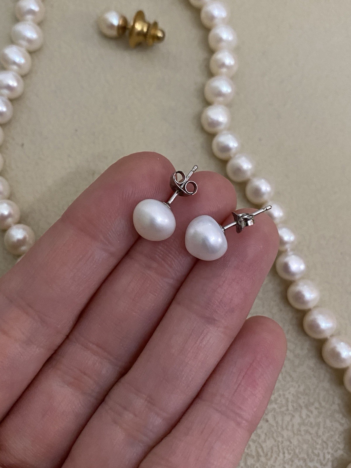 14k and 925 pearls lot