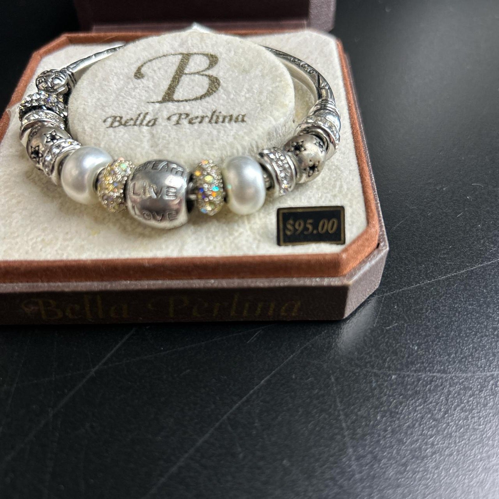 Silver Bella Perlina Cuff Charm Love Live Bracelet