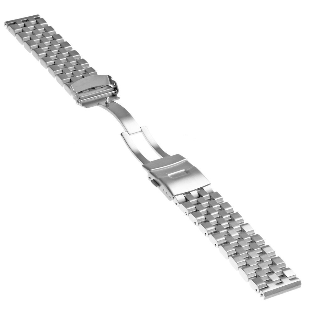 20 22 24mm Brushed Stainless Steel Watch Band Bracelet 5 Rows Engineer Wristband