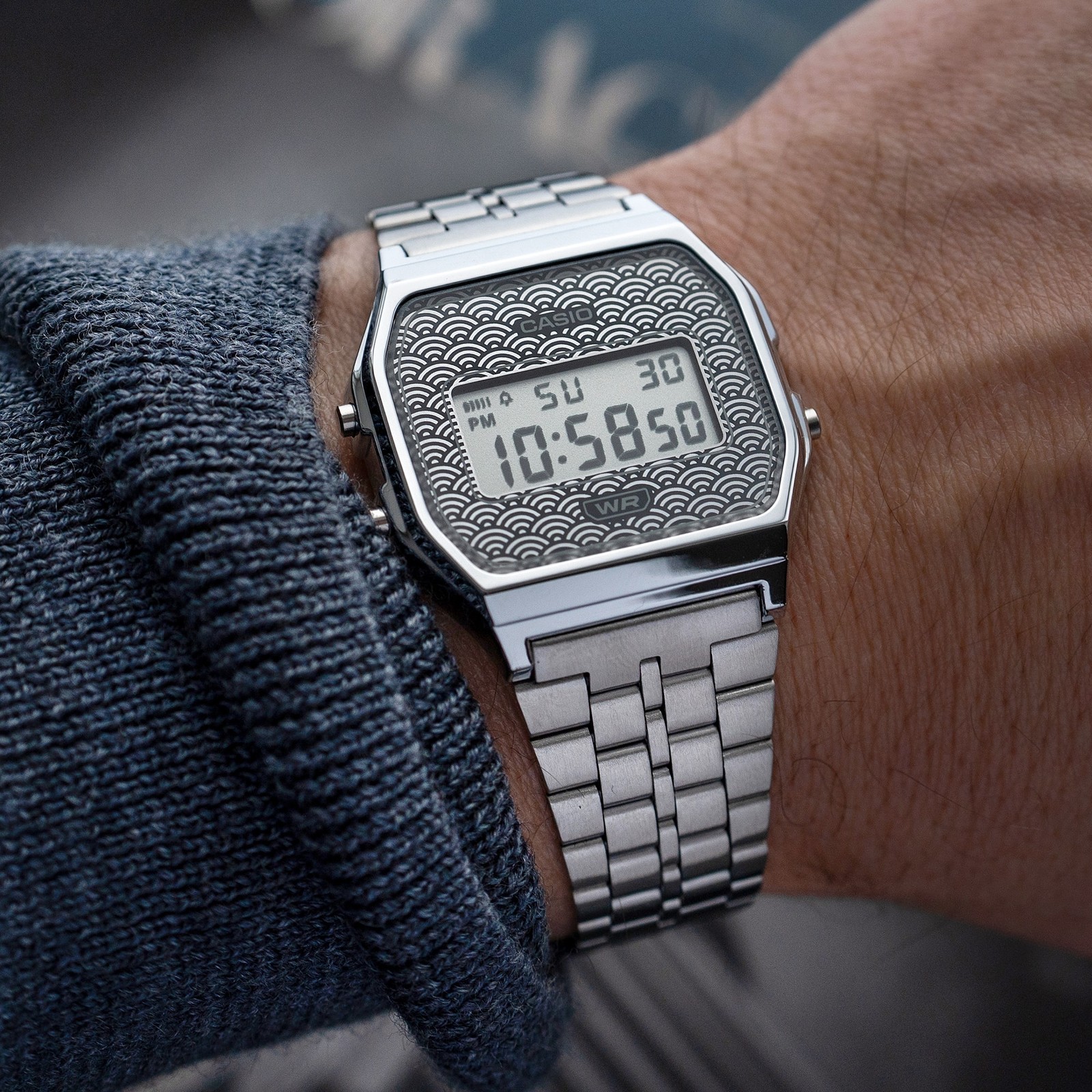 CASIO CLASSIC Series A159WEVJ-7 Made in Japan NEW Traditional Japanese pattern