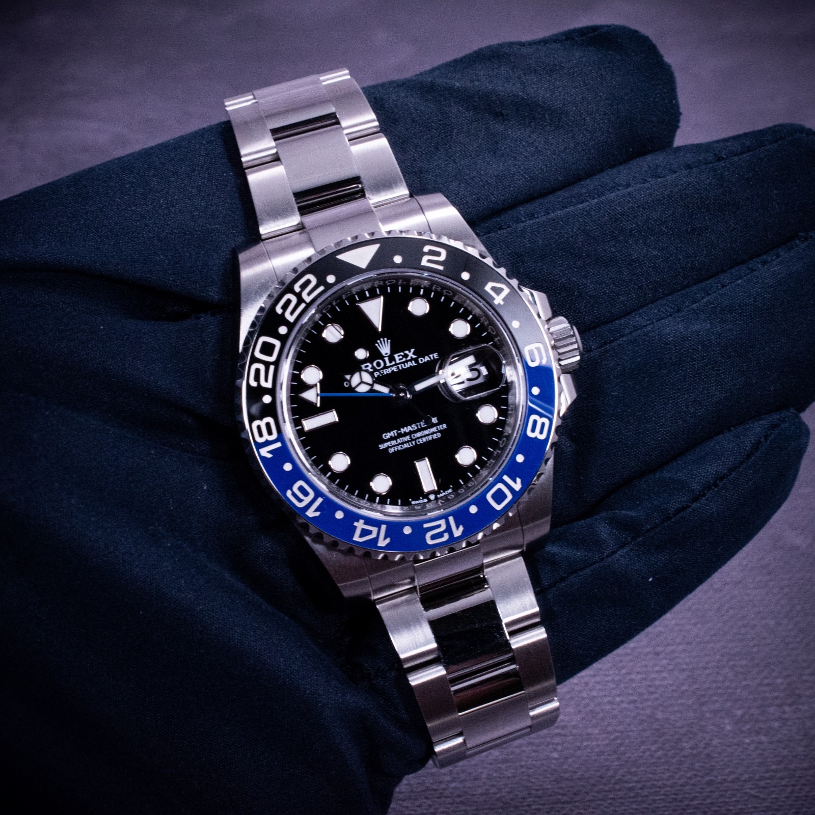 Rolex GMT-Master II Batman 40mm, Ref. 126710BLNR with B&P