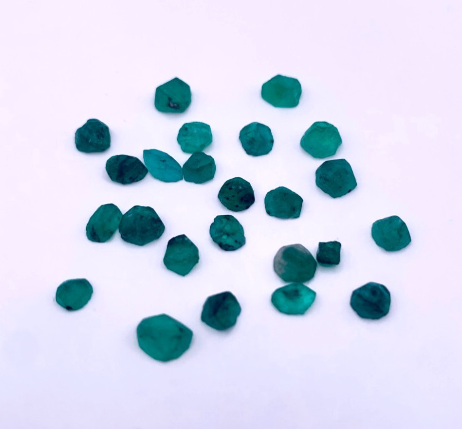 Emerald Preform Rough Lot 14 Pcs 10.90 Tcw Clarity I1 Natural Green Brazil N017