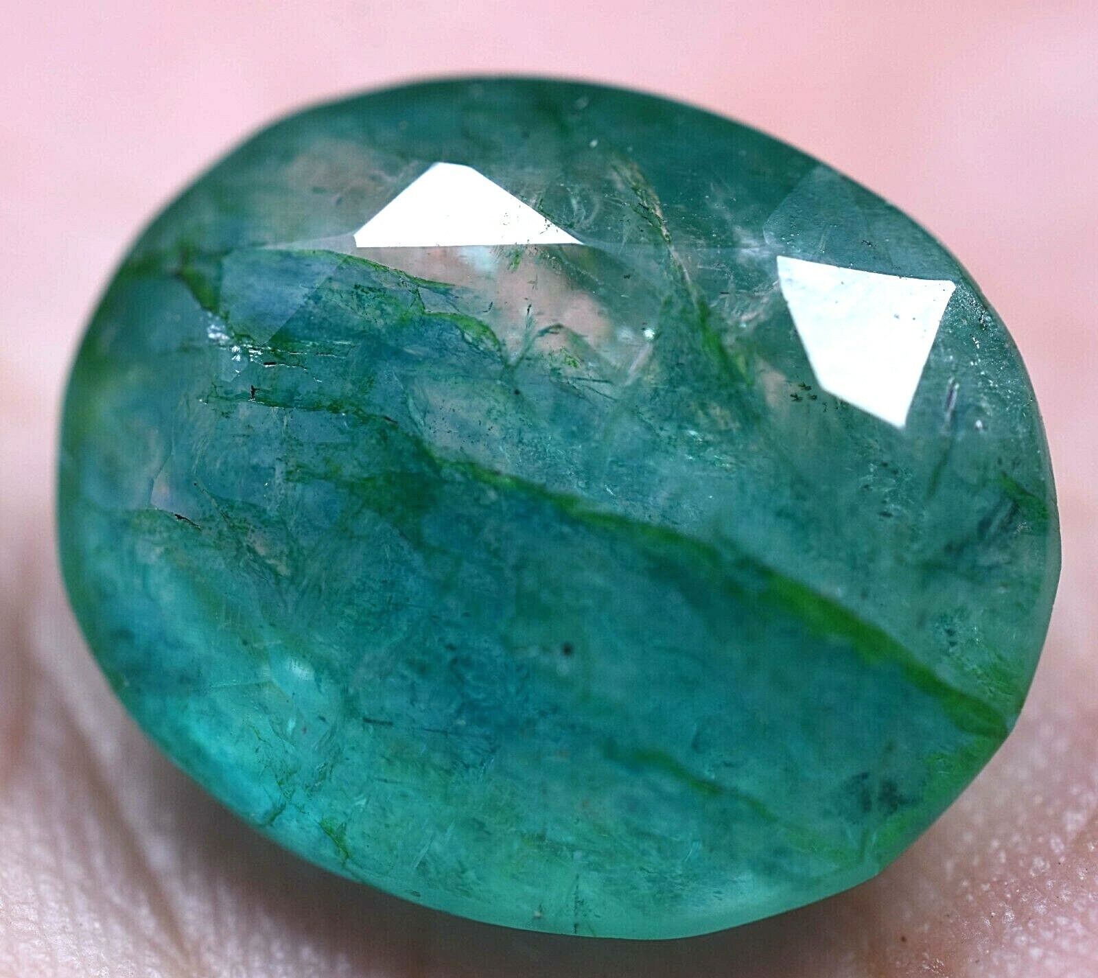 14.85 CT Natural Green Colombian Emerald Muzo GGL Certified Treated Gemstone