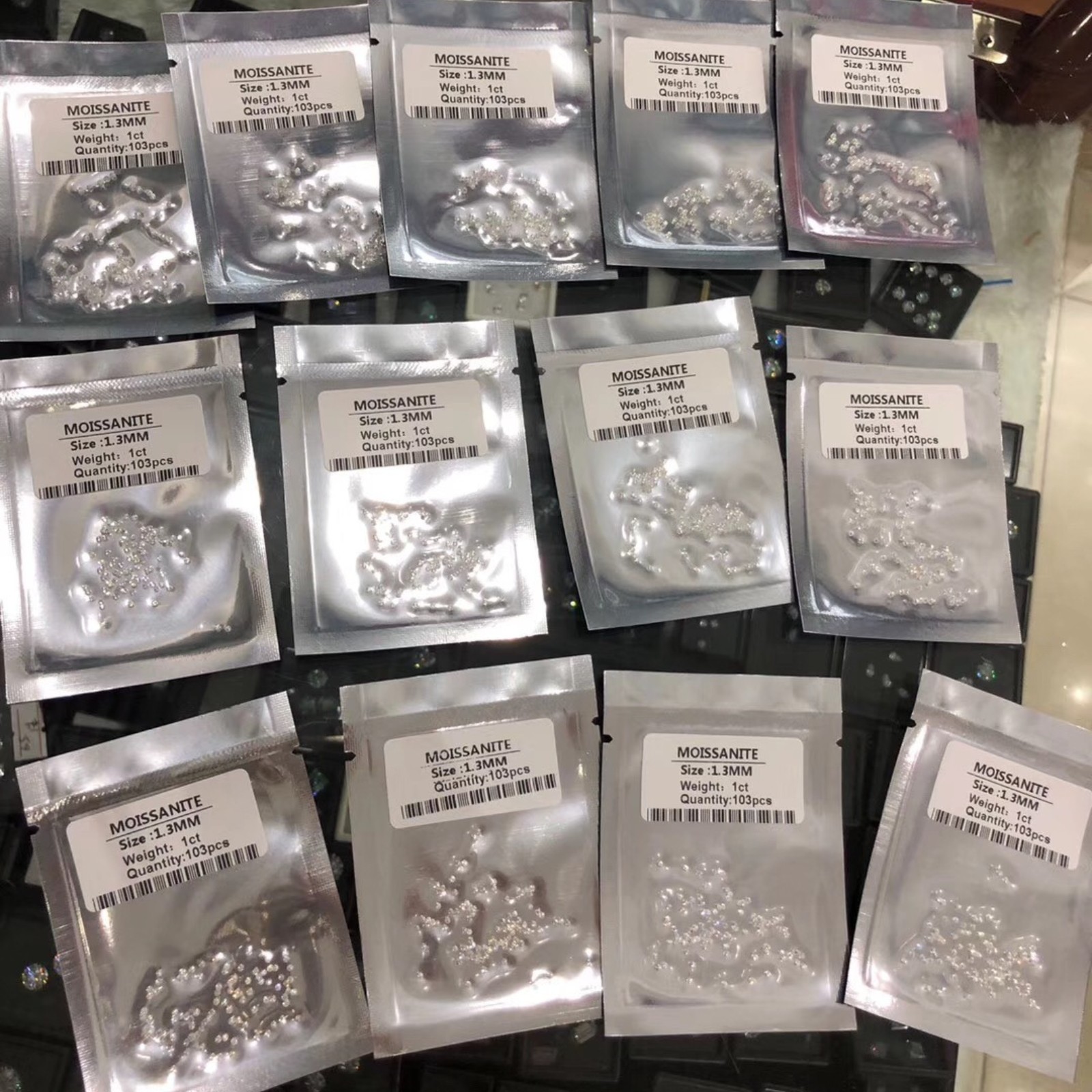 US Small Size Wholesale Loose Moissanite Round GRA VVS D 0.8mm-2.9mm for Jewelry
