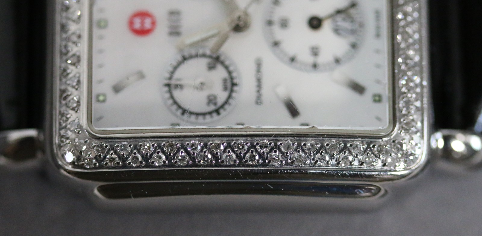Michele Deco Diamond Chronograph Women’s Watch Mother of Pearl MW06A01 w/ Box