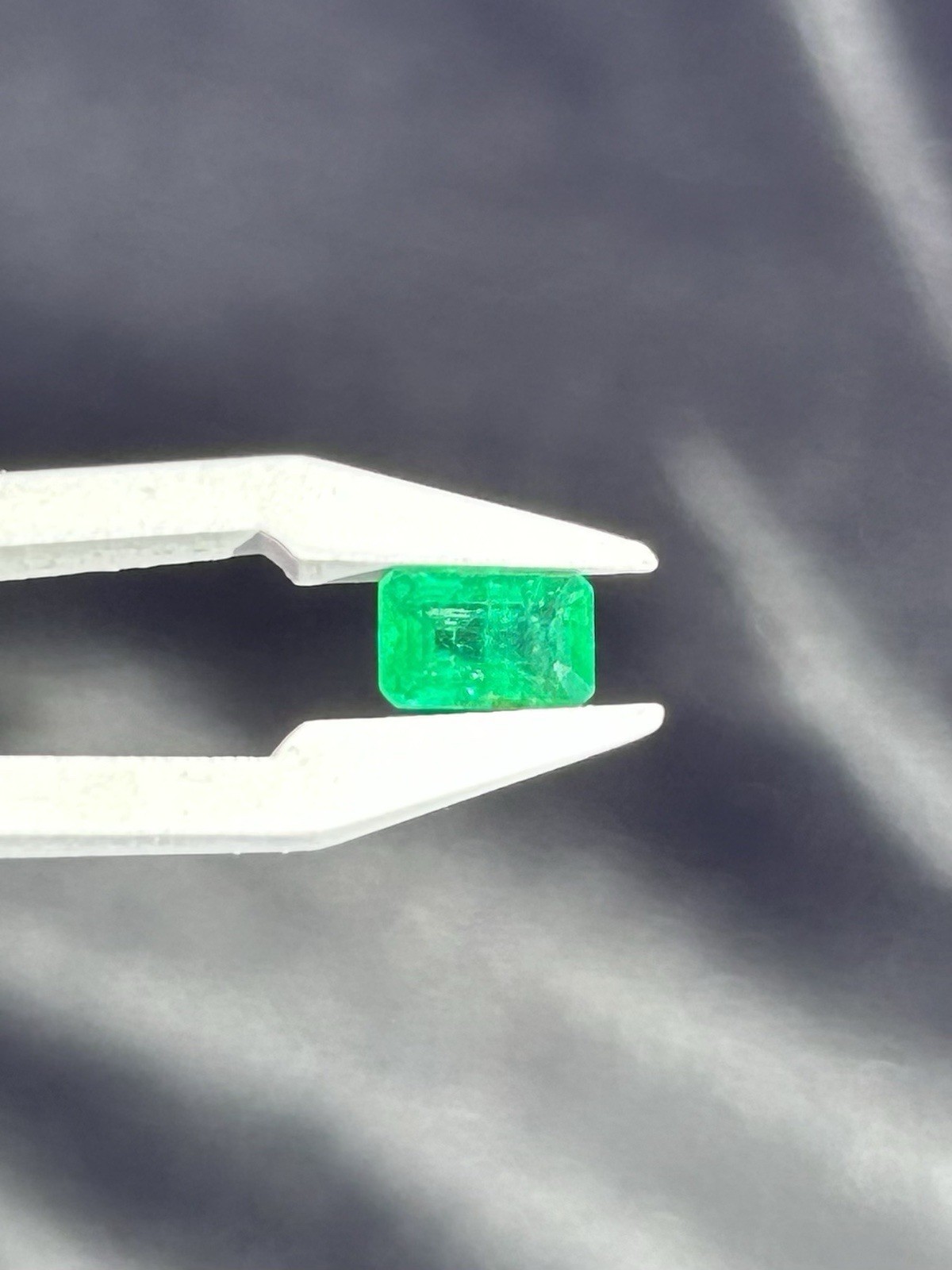 0.5 ct Natural Emerald — Crade B Color Loose Gemstone, Emerald Cut, Light Green