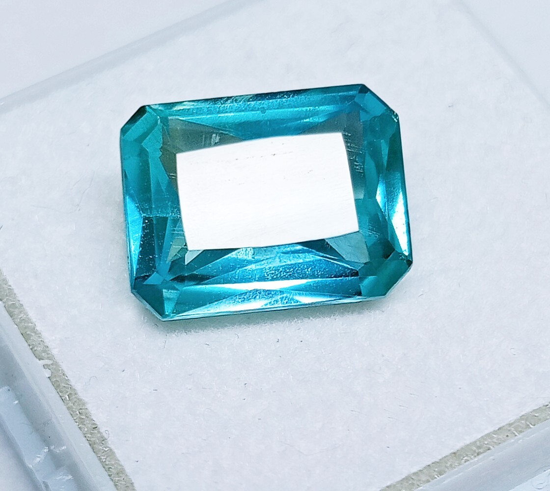 Natural Blue Aquamarine Emerald Cut Flawless Certified 6.40 Ct Loose Gemstone