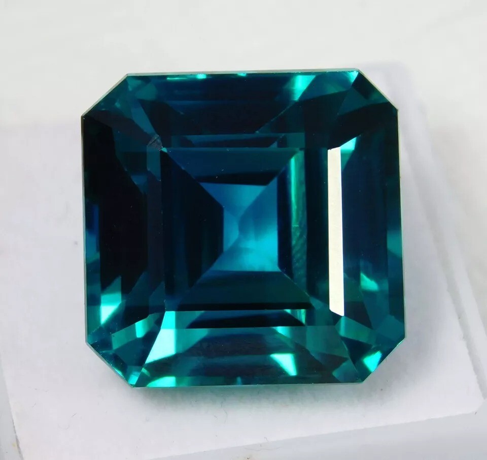 Certified 10 Ct Natural Grandidierite Bluish Green Asscher Cut Loose Gemstone