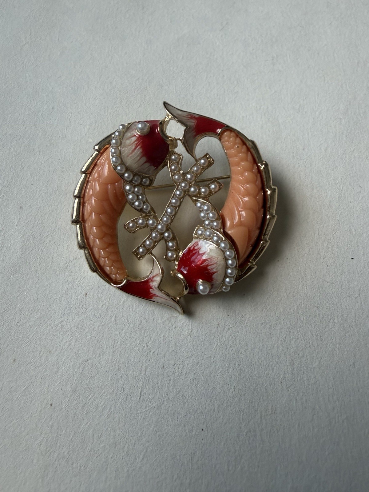 Koi fish brooch.