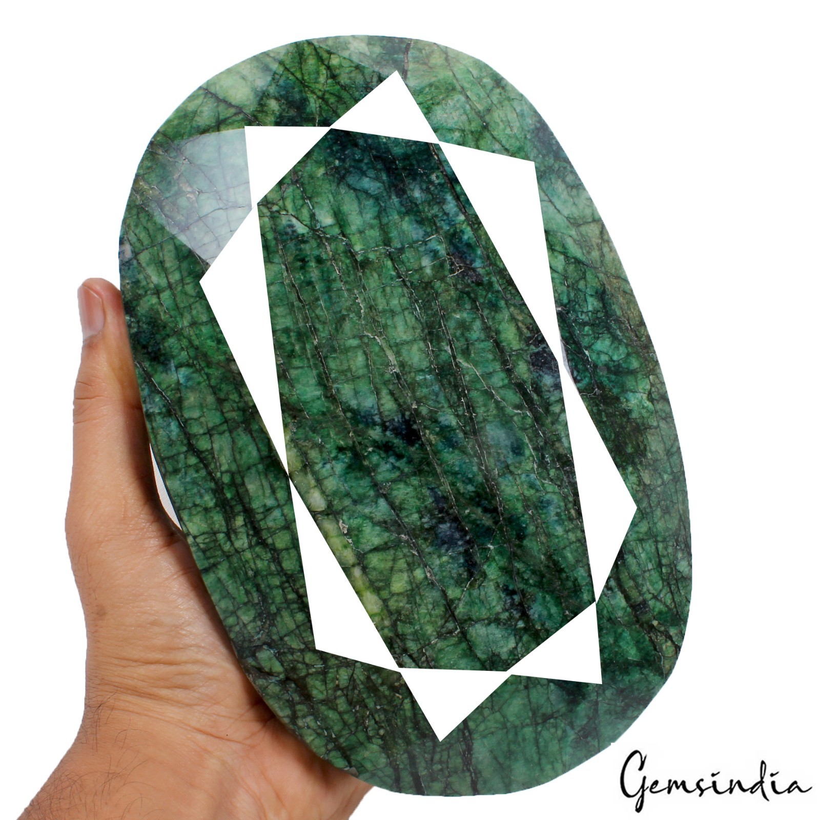 4.5Kg Natural Green Emerald Earth Mined Huge Oval Cut Museum Size Collective Gem