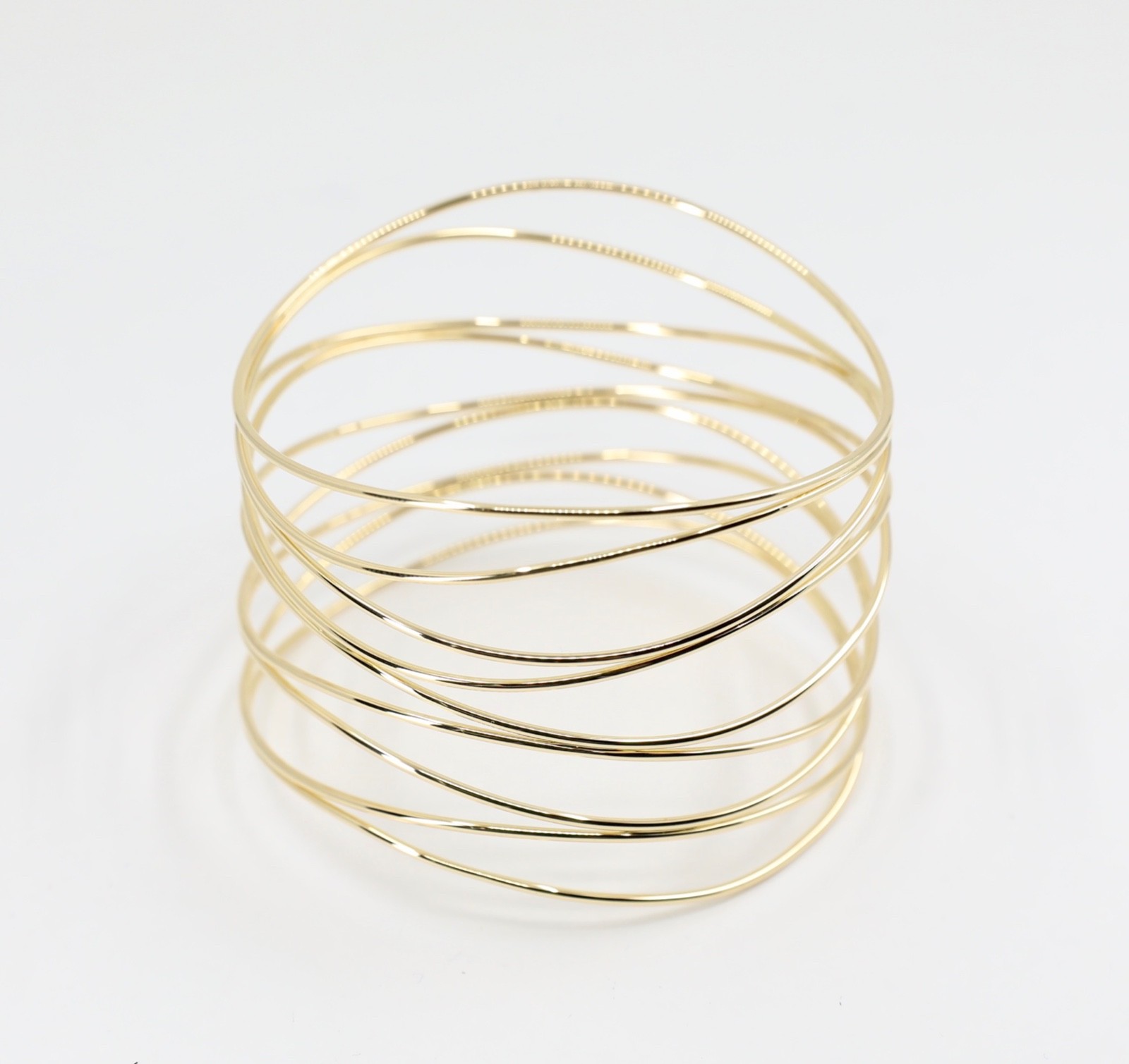 Tiffany Elsa Peretti Wave Nine-Row Bracelet Yellow Gold No Diamond