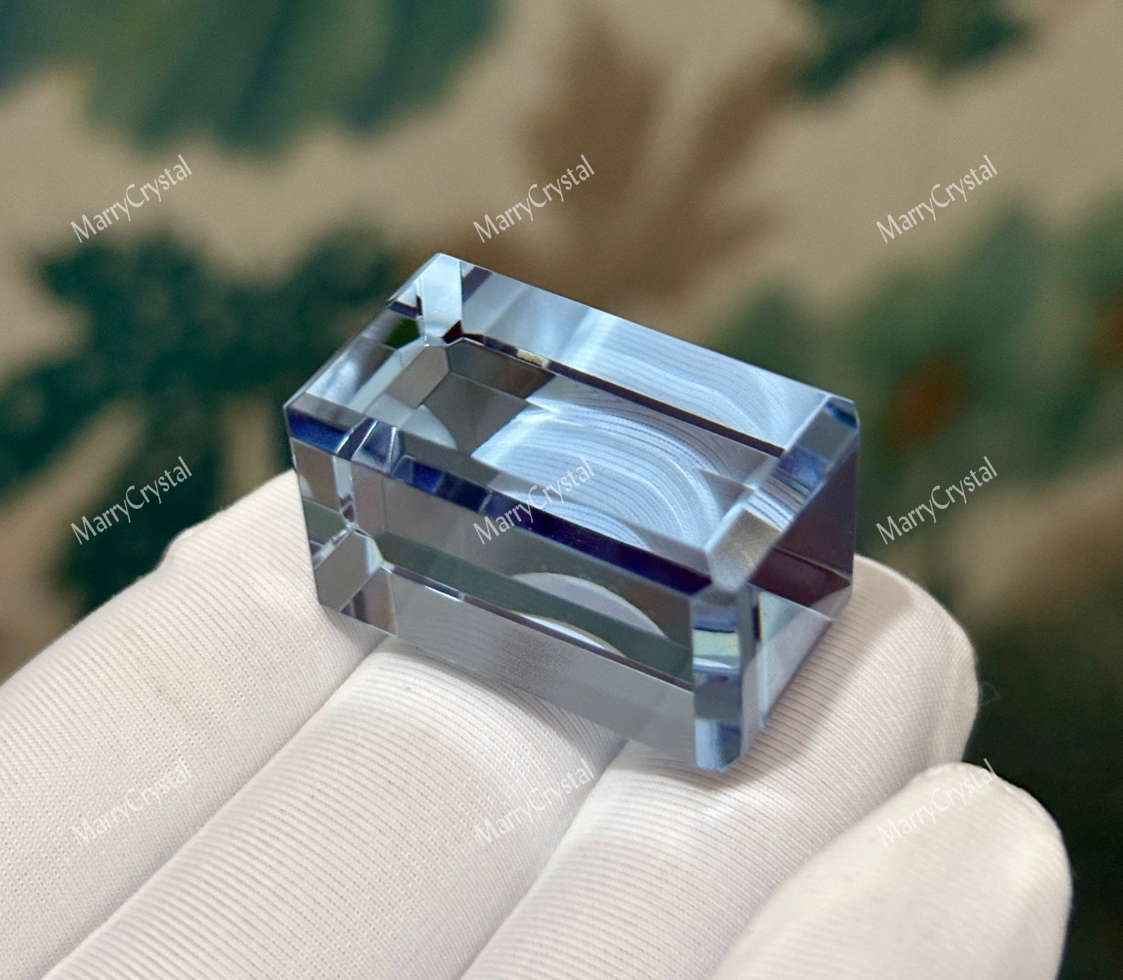 80 Ct 3-Color Change Glass Cube, Purple Blue Grape Juice Loose Gemstone