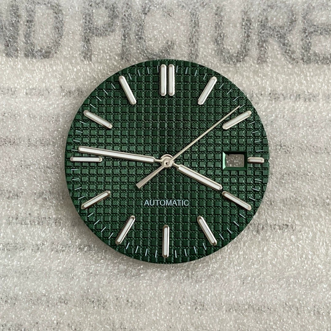 31.8mm Black Grid Dial & Hand Kit Lume Stick Indices Fit Auto Mod