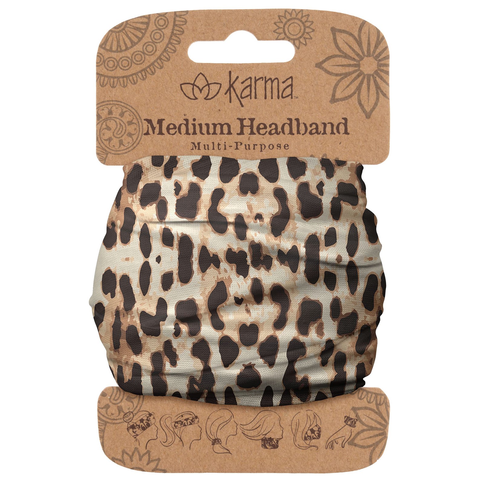 Karma Gifts Half Headband, Leopard, Microfiber, Polyester