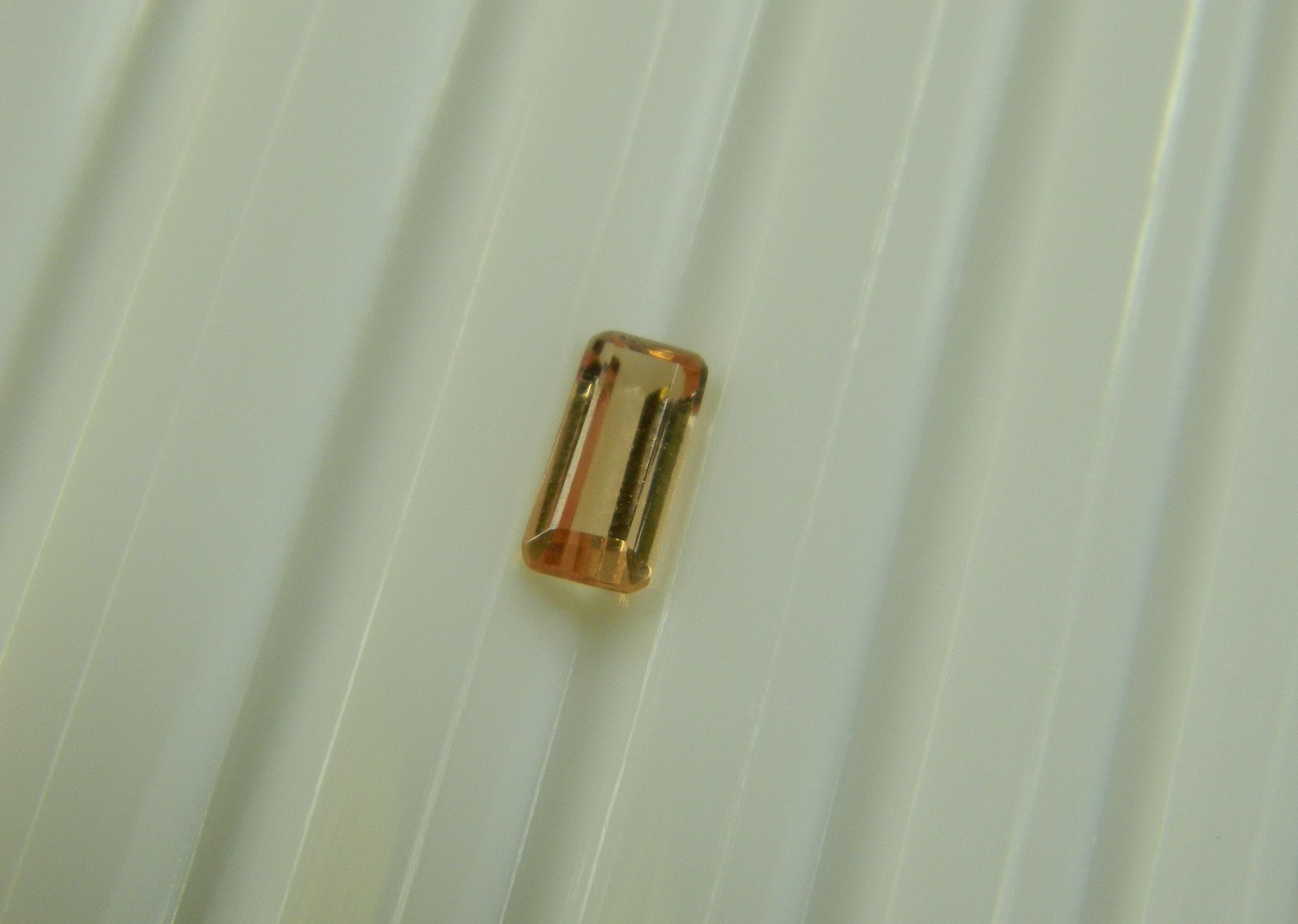 Imperial Topaz 0.54 Ct Clarity IF Emerald Cut Natural Peach Brazil I074