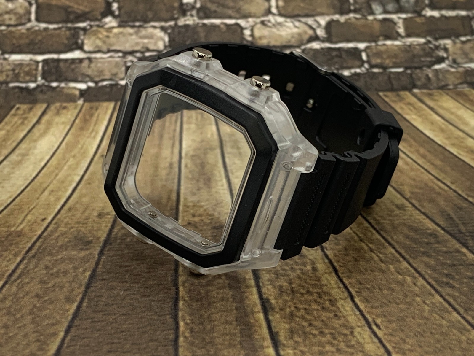 Mod Case & Strap for Casio Royale AE-1200 Transparent Case WATCH NOT INCLUDED