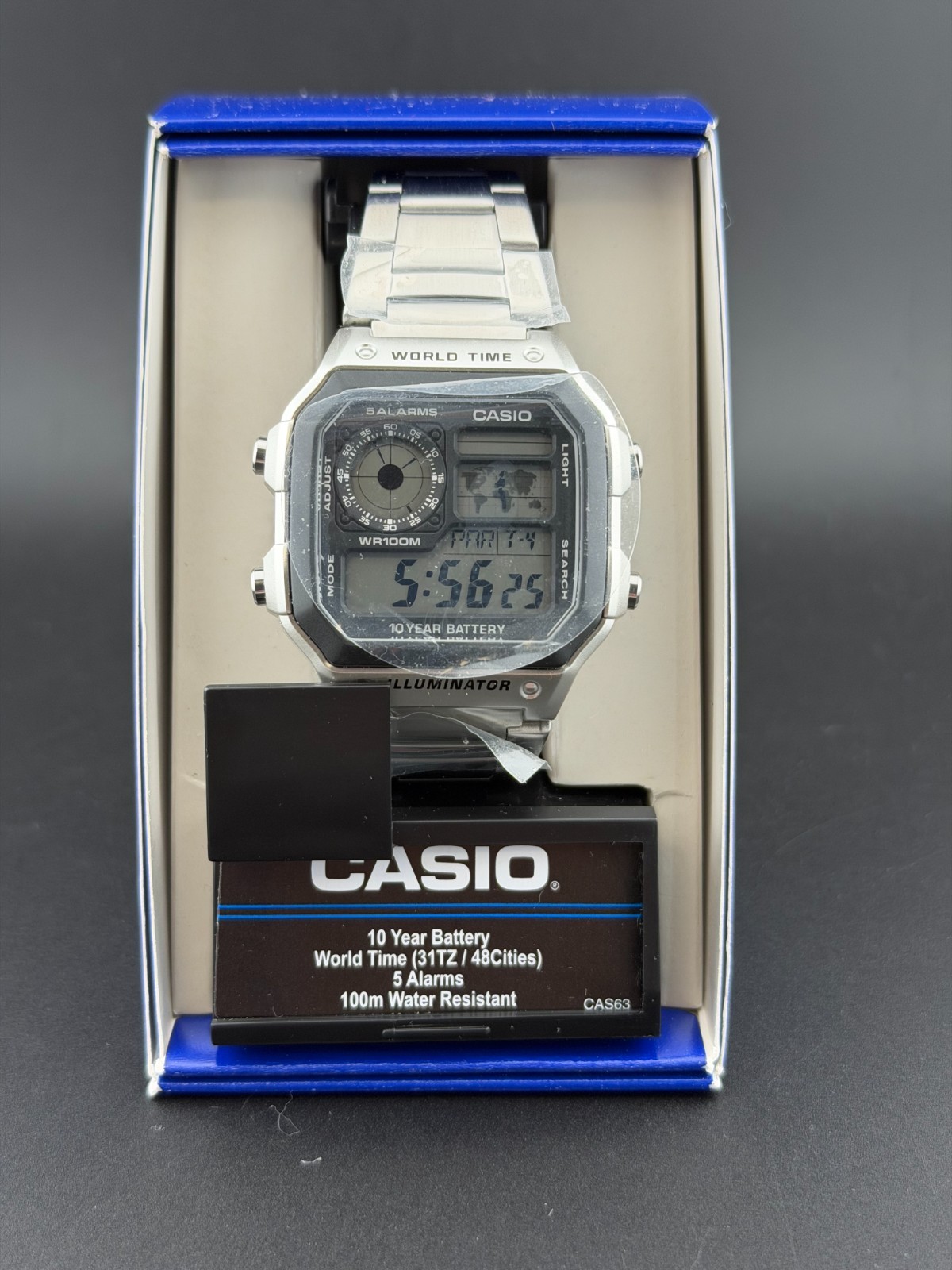 Casio AE-1200WH Men’s Digital Quartz Watch World Time Illuminator