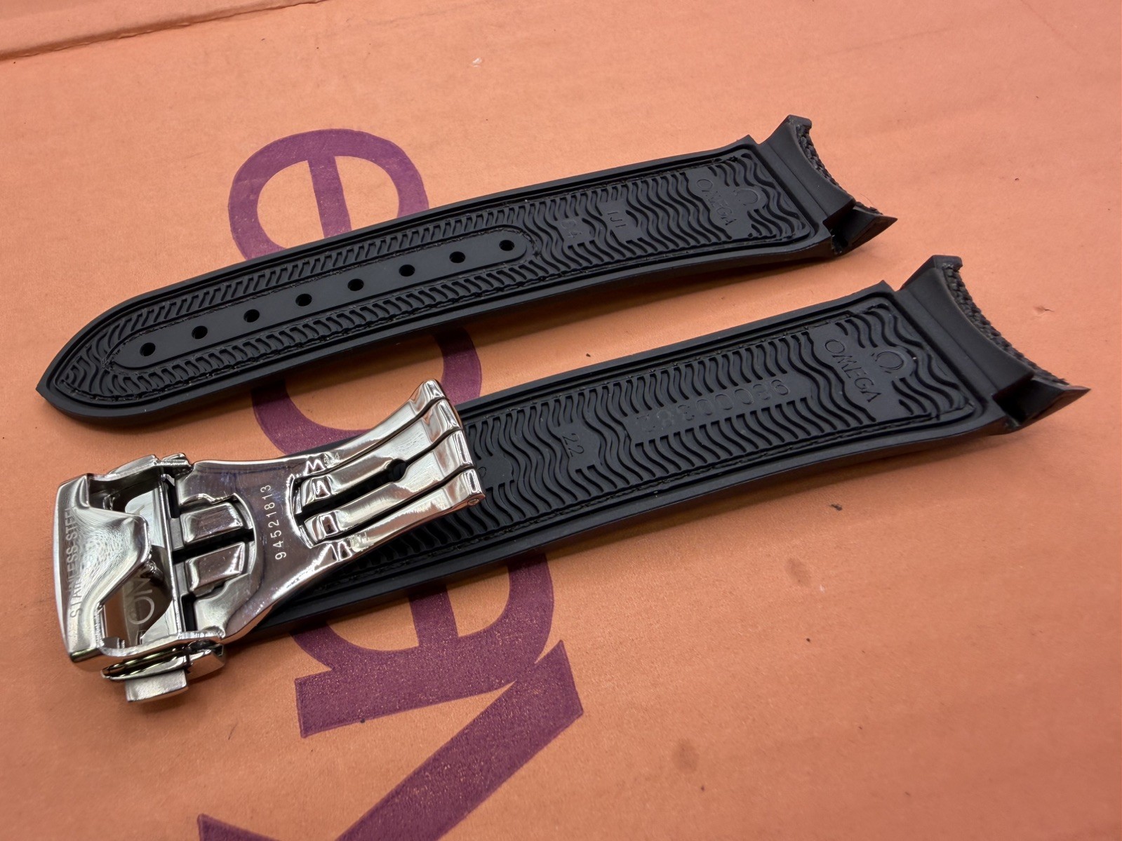 20mm Omega Seamaster Planet Ocean Black Nylon/Rubber Watch Strap band