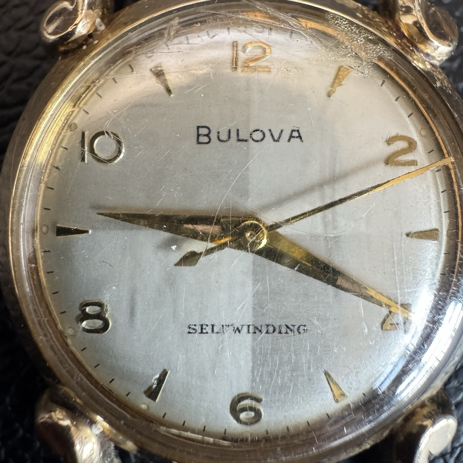 Vintage 1954 Bulova L4 Automatic Men’s Watch RUNNING Fancy Scrolled Lugs Head