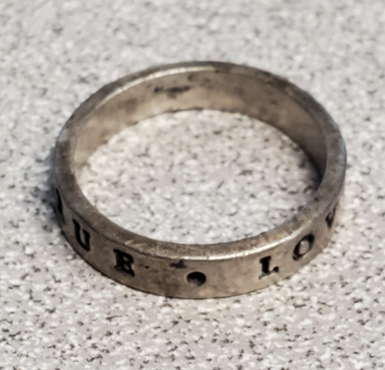 925 BDS True Love Waits Ring 7 Sterling Silver 3g Wedding Band Purity Reminder