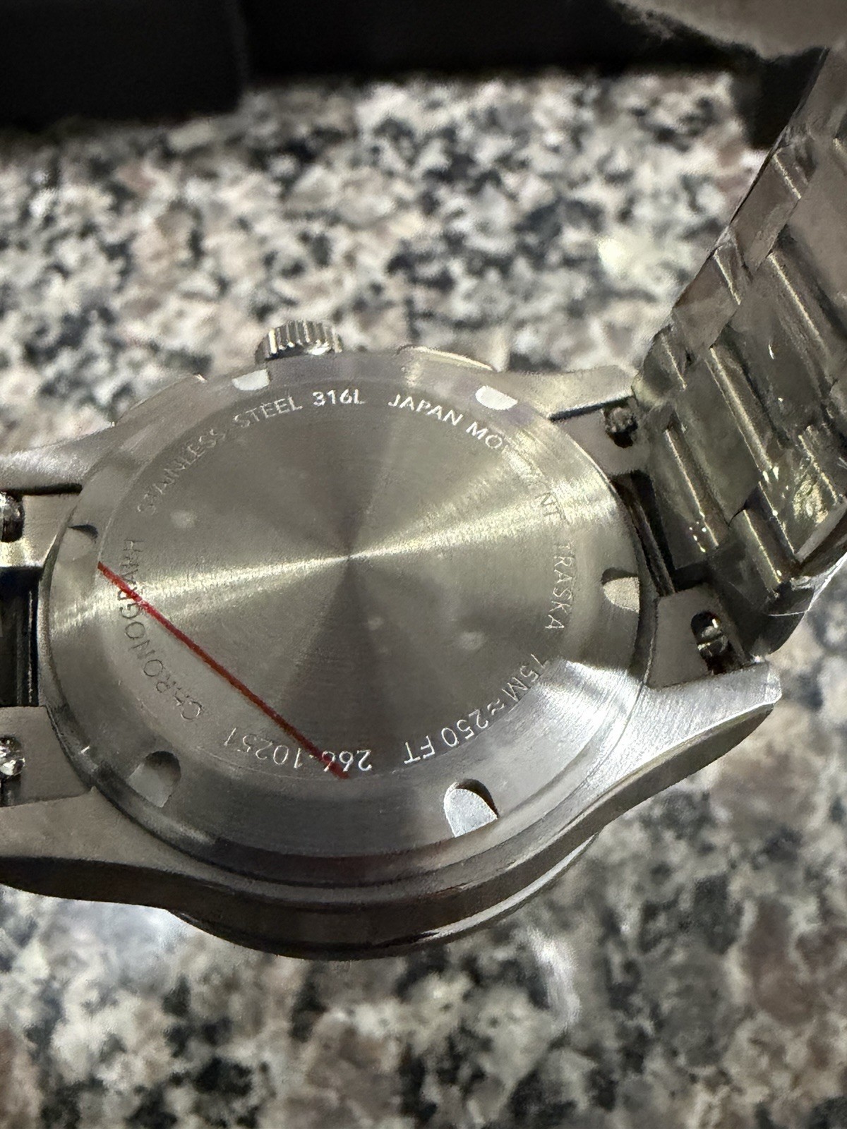 Traska Chronograph 39mm Silver Dial Automatic Date 200m Steel Bracelet Box
