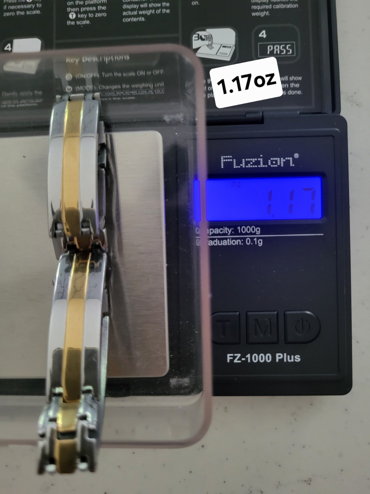 Gold- Silver toned stainless steel bracelet