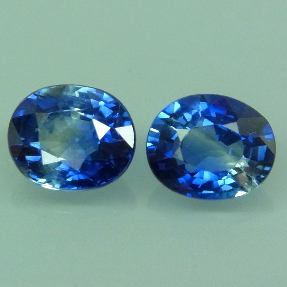 1.85CT.TWINKLINK PAIR! 100%NATURAL RICH CORNFLOWER BLUE SAPPHIRE CEYLON CS/6X5MM