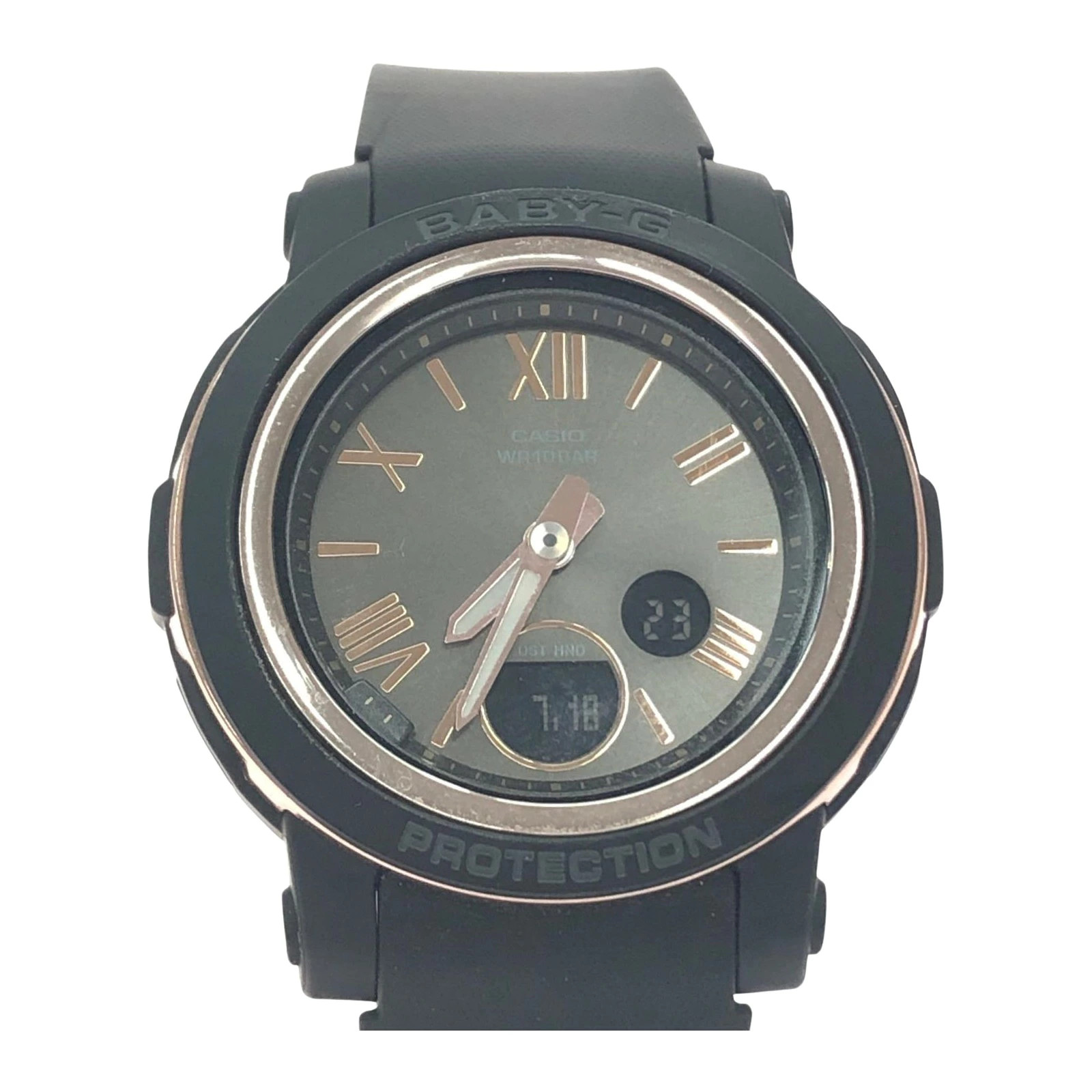 CASIO ladies quartz wristwatch Baby G Roman numeral digital analog lightweight
