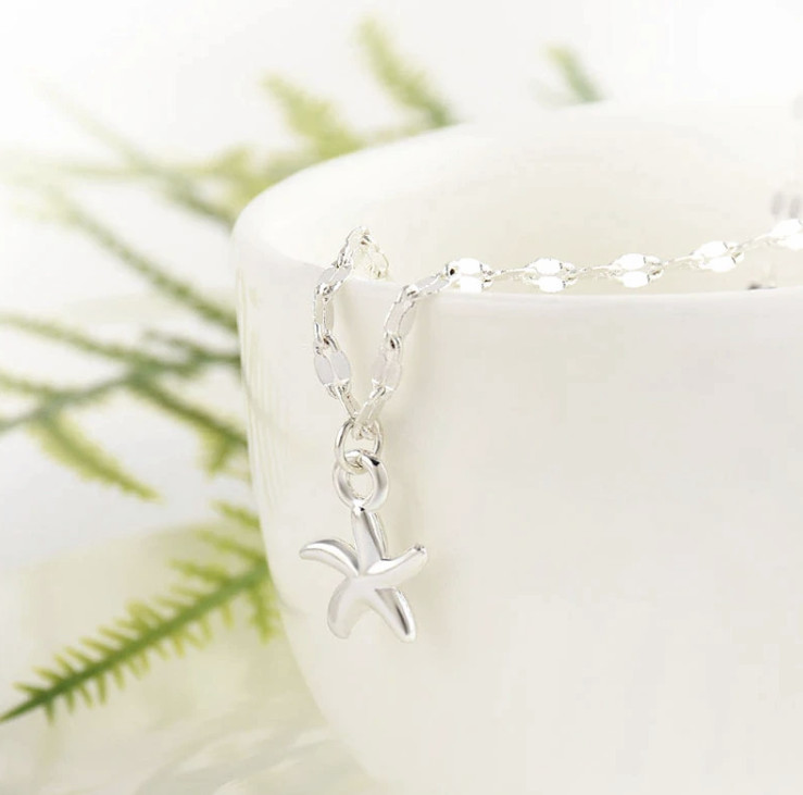 Women Fashion Jewelry Gold Silver Color Starfish Anklet Ankle Bracelet 1-11