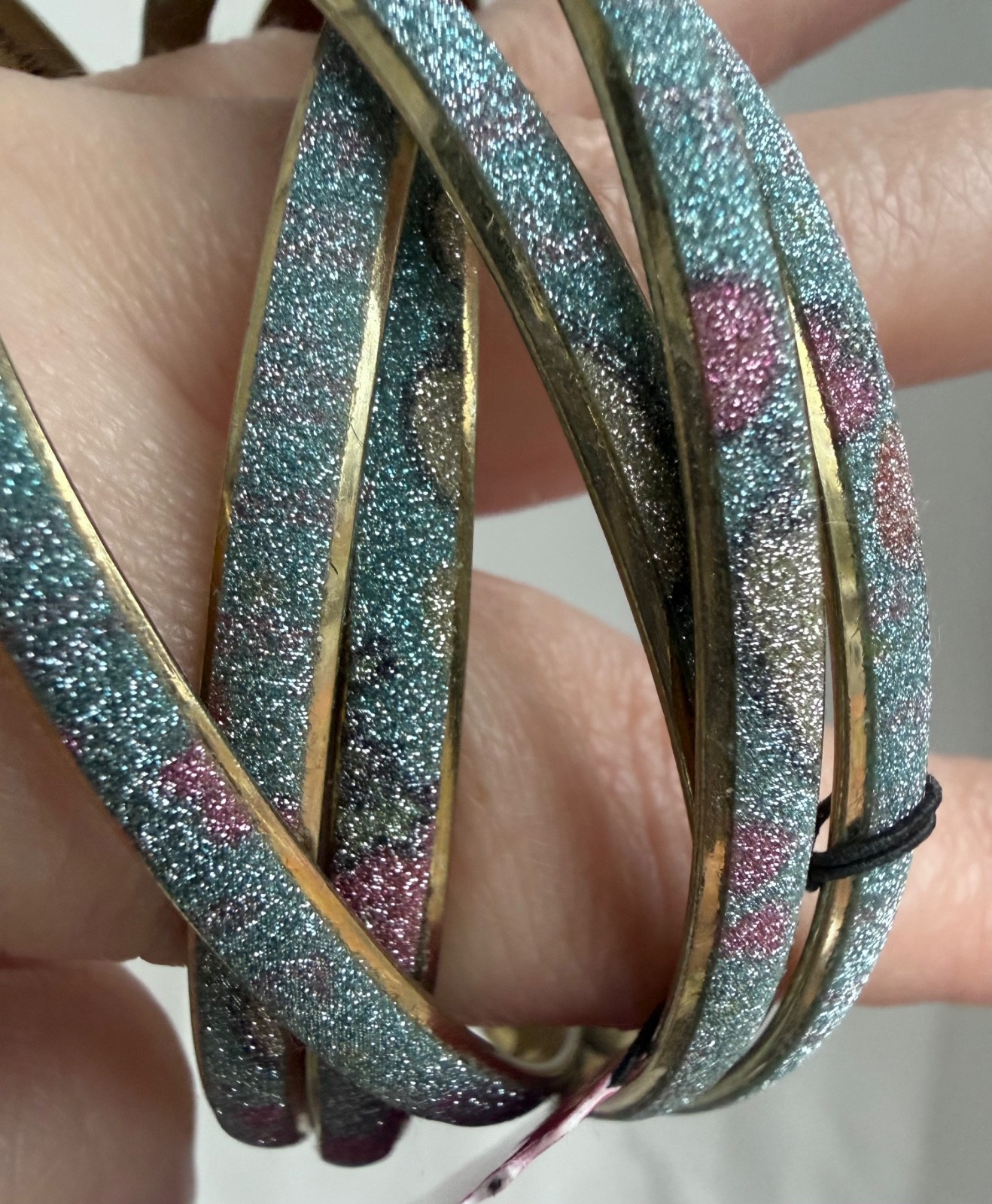 Betsey Johnson blue and gold sparkly glittery bangles NWT – MAKE AN OFFER