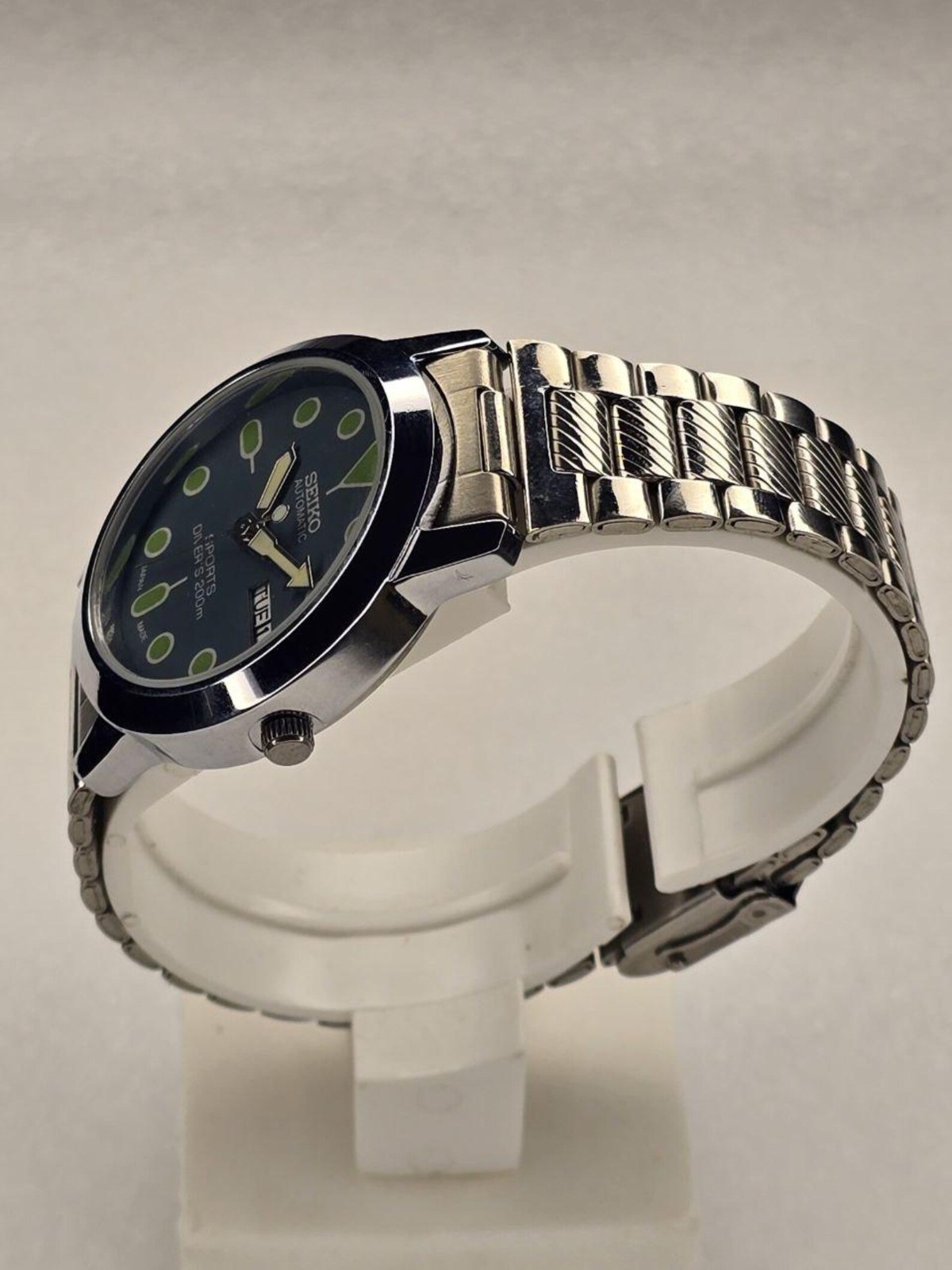 Vintage Refurbished Seiko Automatic Green Classic D/D Men’s WristWatch 36MM