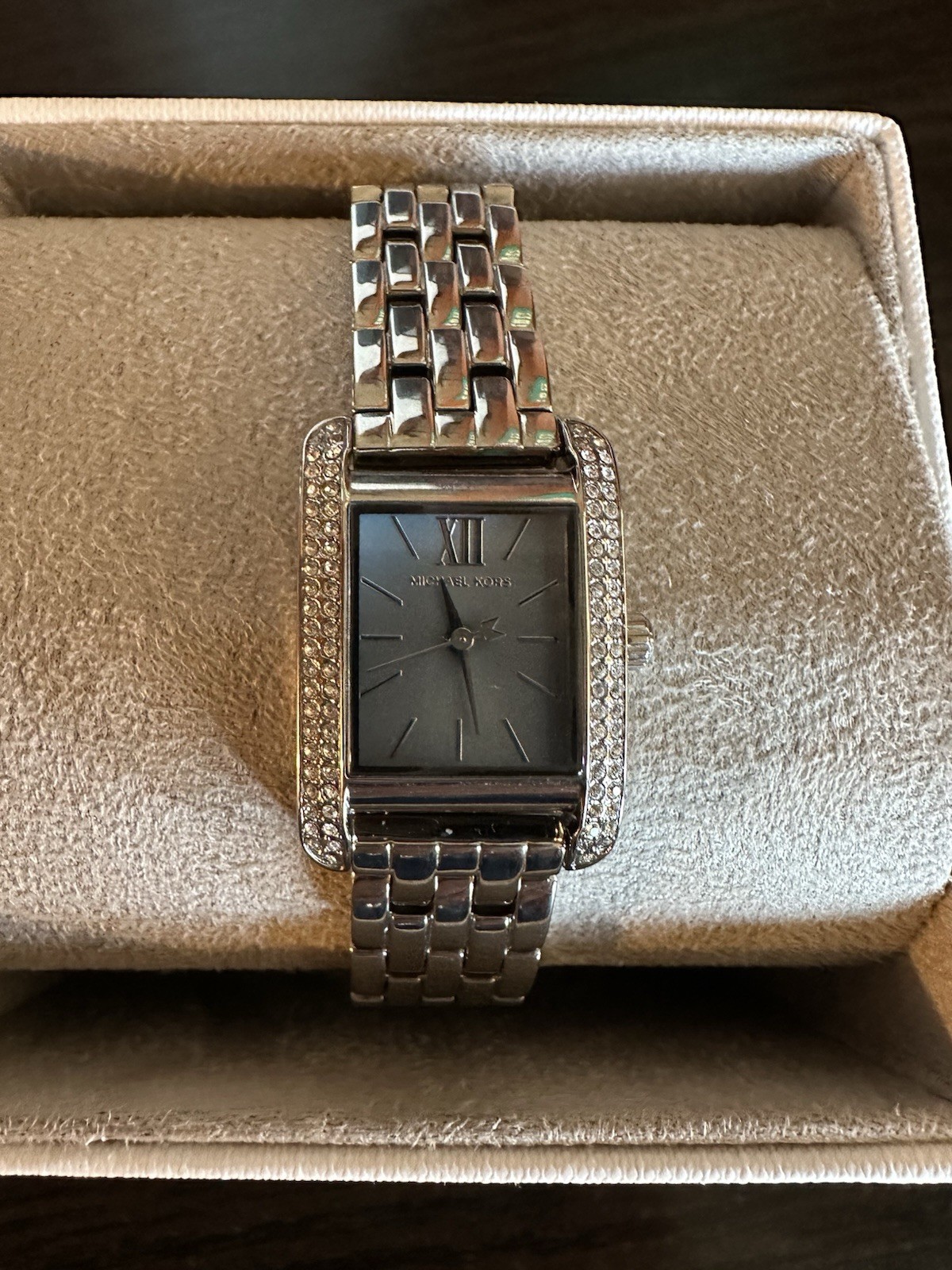 Michael Kors Women’s MONROE Silver Quartz Dress Wristwatch
