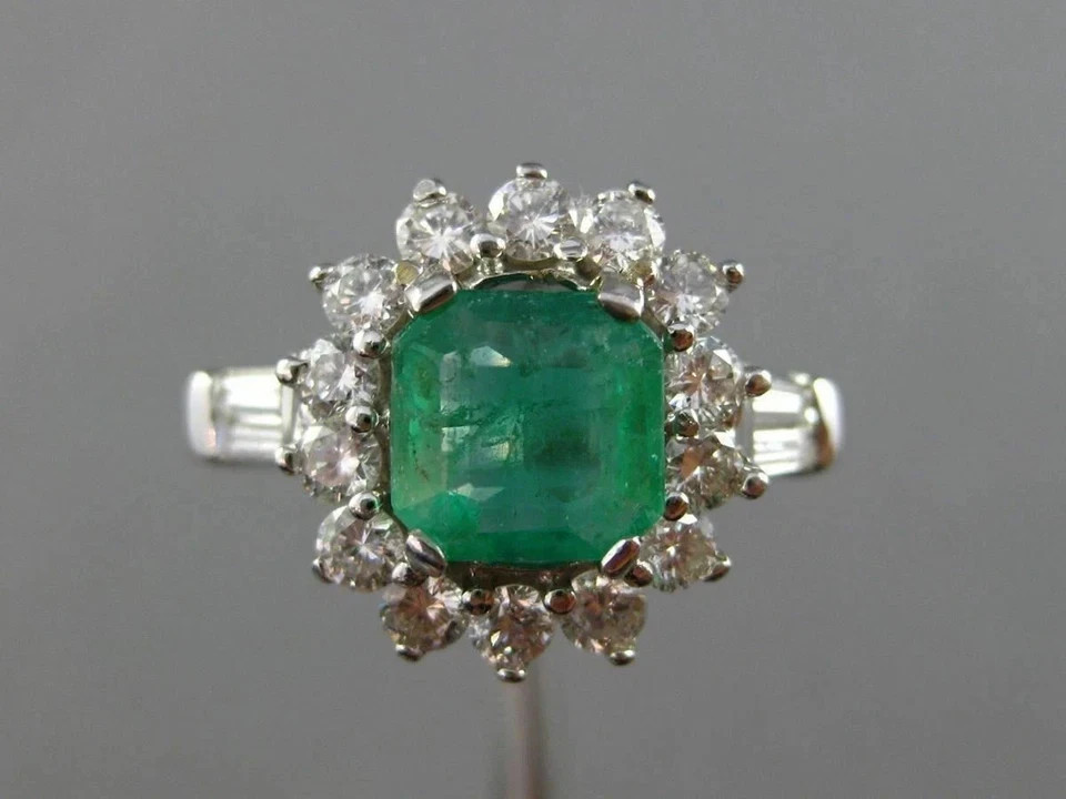 2CT Emerald Lab Grown Diamond Wedding Ring In 14k White Gold