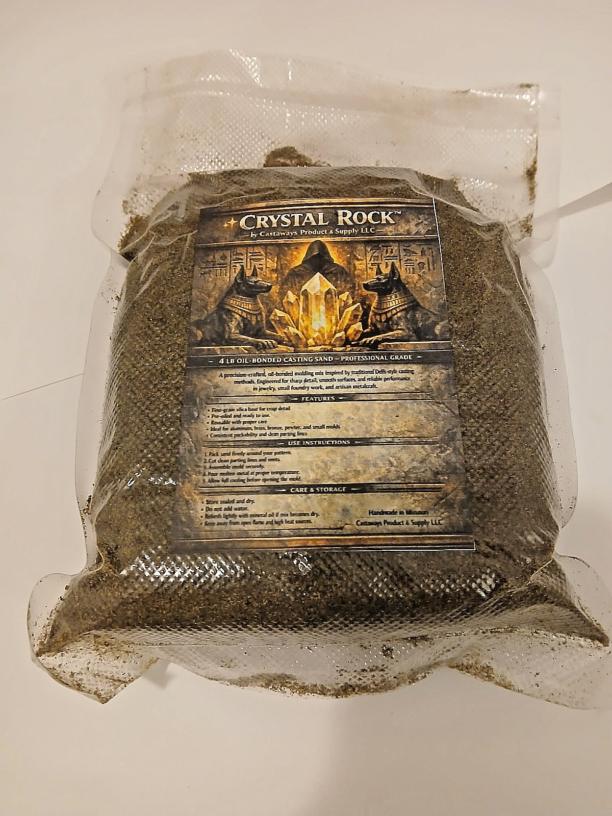 Crystal Rock™ Oil‑Bonded Casting Sand – 4 LB Delft‑Style Jewelry Mold Sand