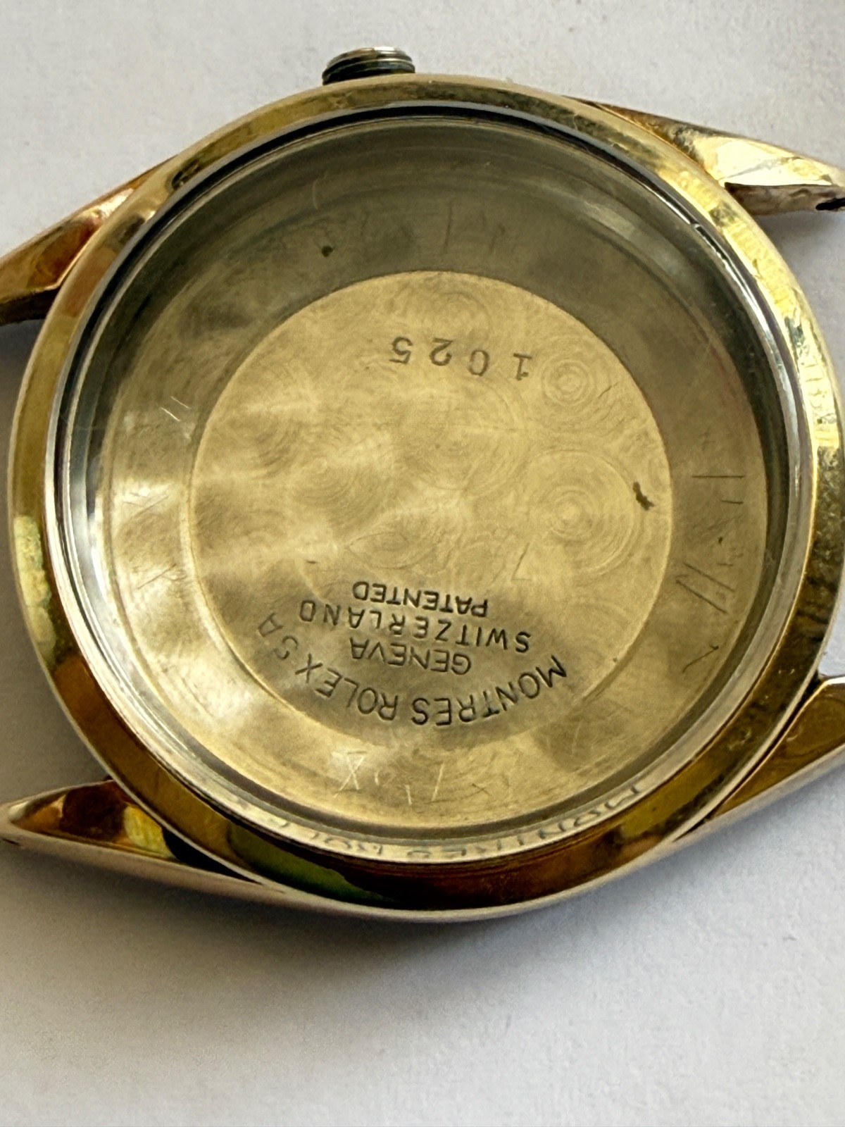 Rolex Oyster Perpetual ref 1025 14k Gold Capped SS Case 34MM used condition