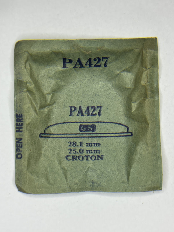 GS PA427 Watch Crystal 28.1mm / 25.0mm NOS Replacement Acrylic
