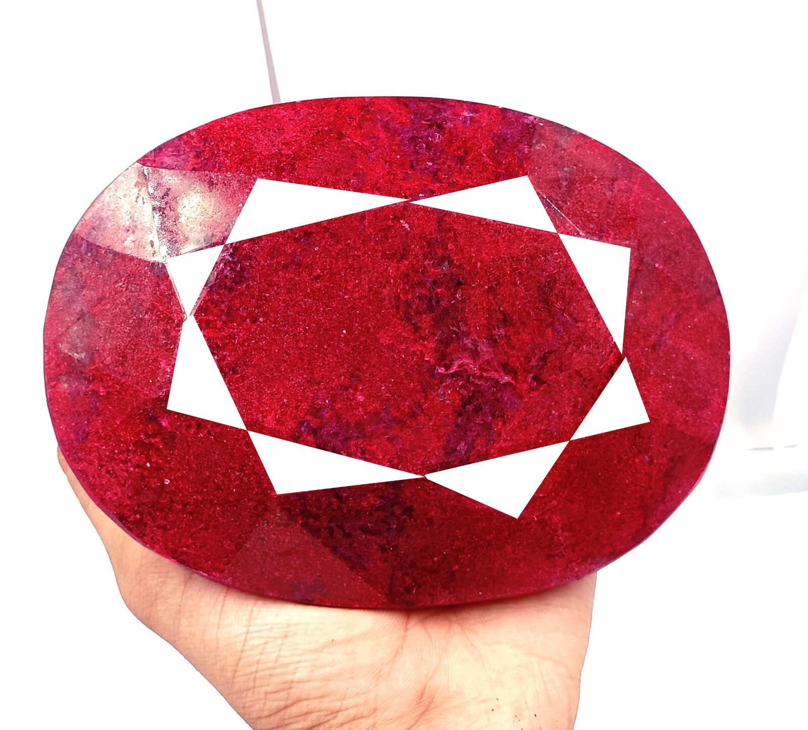 10000.00 Ct/2 Kg Natural Africa Red Ruby Oval Cut Certified Gemstone NMO