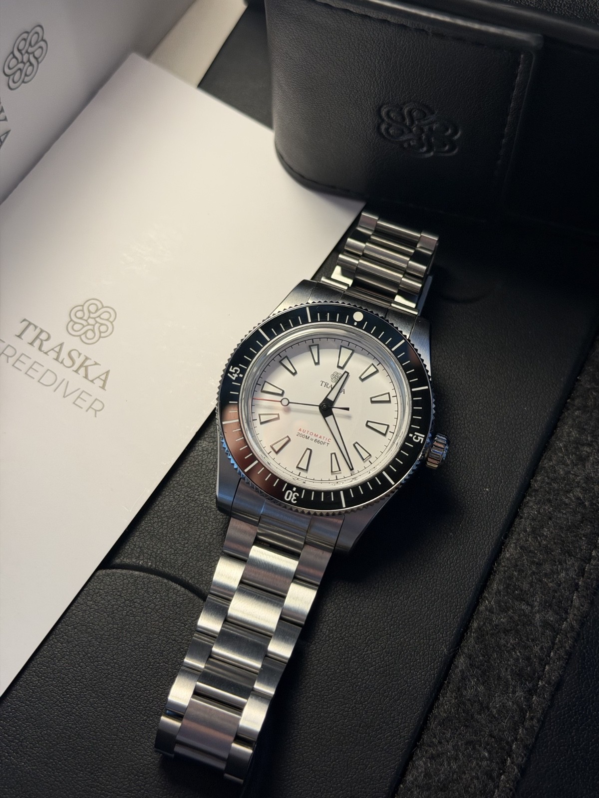 TRASKA FREEDIVER 200M MEN’S DIVER – ARCTIC WHITE – No date 1187