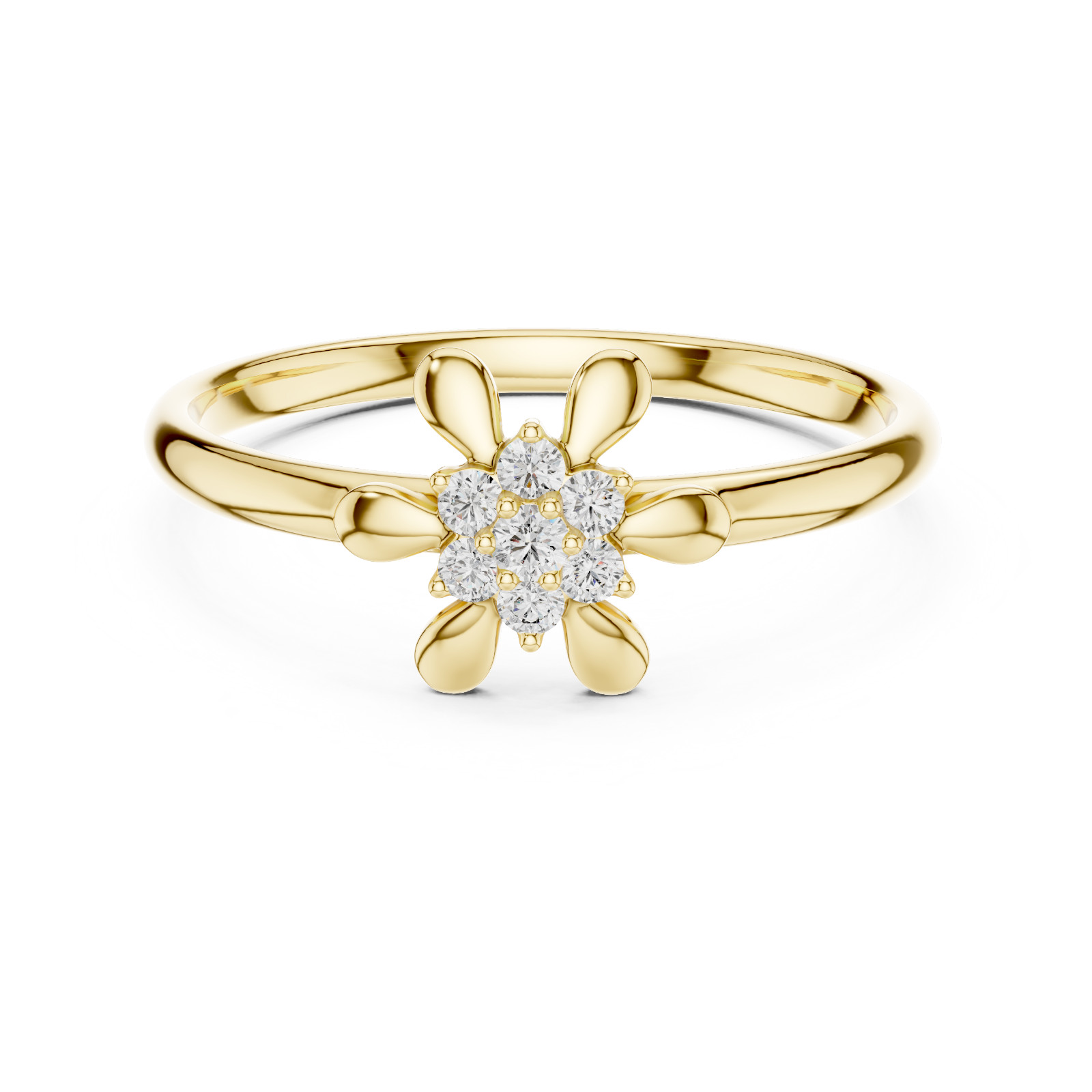 Certified Round Cut Natural Diamond Women Timeless Minimalist Ring 14K Gold Over